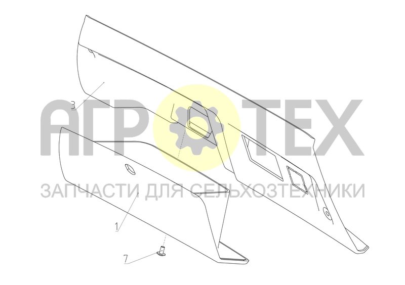 Чертеж Панель потолка левая (МРУ-1.19.030)